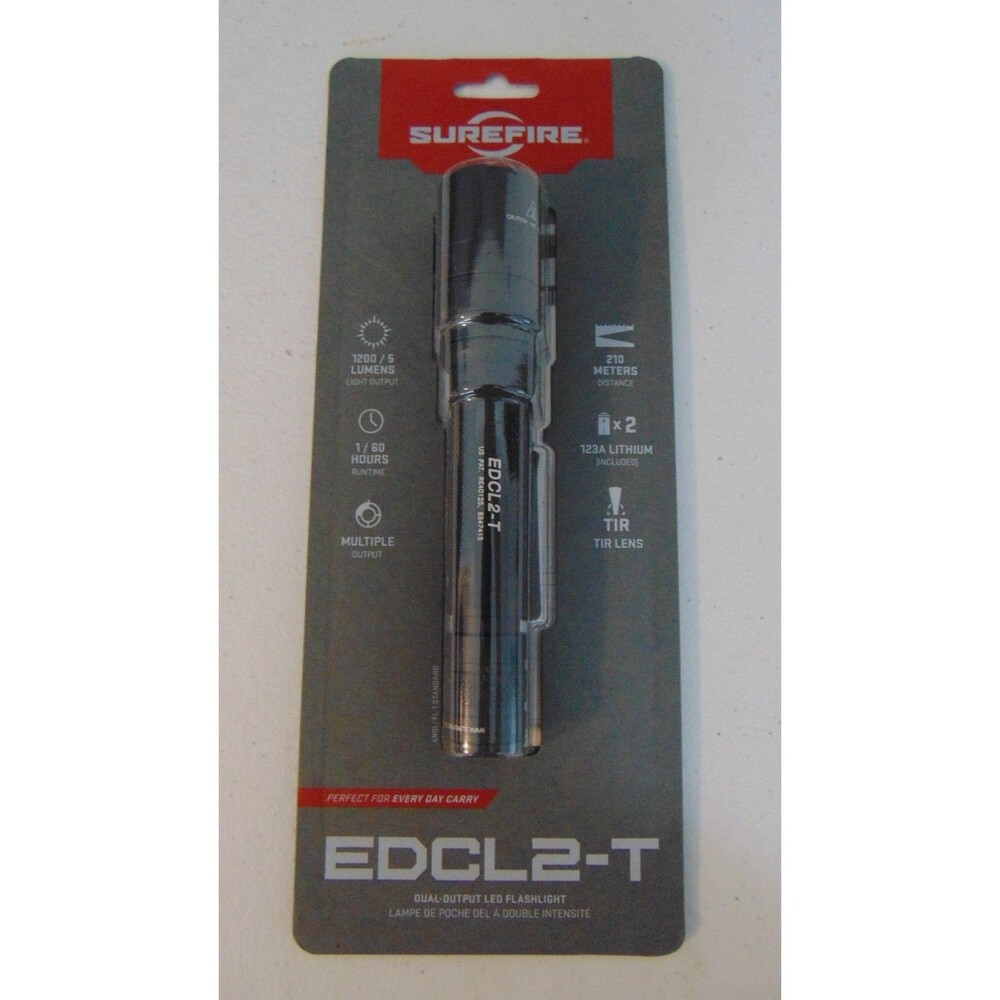 Surefire EDCL2-T Dual Output 1200 Lumen Flashlight LED Everyday Carry Flashlight